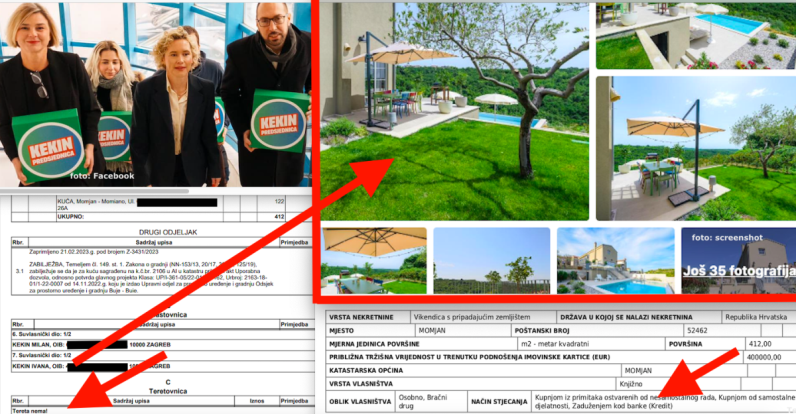 Pogledajte luksuznu vilu Ivane Kekin u Istri s grijanim bazenom, sad se renta za 285 eura za noć, kandidatkinja za predsjednicu RH upisala kako je kupljena i kreditom a nema ni centa zaloga